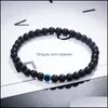 Perlenstränge 10 teil/satz Männer Frauen 6mm Perlen Armband Naturstein Auge Perle Mann Handgemachte Schmuck Drop Lieferung 2021 Armbänder Dhselle Dhbjn