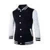 Herrjackor hoodie män mode kontrast baseball slitage casual hoodies knapp ficka lång ärmjacka ropa hombre talla grande l220830