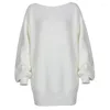 여자 스웨터 겨울 니트 긴 소매 스웨터 가을 풀오버 여성 패션 단색 느슨한 옷 한국 흰색 옷 여성