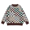 Maglioni da uomo Maglioni lavorati a maglia patchwork scozzesi Hip Hop Uomo Harajuku Oversize Allentato Casual Cotone O-Collo Pullover Unisex Streetwear Top Verde 220831