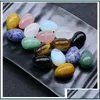 Stone 20Mmx30Mm Egg Shaped Stone Natural Healing Crystal Mascot Mas Accessory Minerale Gemstone Reiki Home Decoration Wh Dhseller2010 Dhg1C