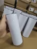 2 Days Delivery Tumblers White Straight Sublimation 20oz Stainless Steel Double Wall Insulated Cup Blanks with Lids and Straw US Stock