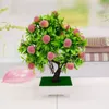 Fleurs décoratives 1 Pc Artificielle Plante En Pot Doux Centres De Table Faux Fleur Lisse Bord Fadeless Simulation