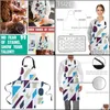 Aprons Aprons Geometric Printed Kitchen Cooking Baking Canvas Sleeveless For Women Man Kids Home Delantal Cocina Drop De Homeindustry Dhva2