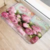 Dywany bloem anty-sumy deurmat keuken deur mat zamsz fluwelen tapijt kleurrijke wewnętrzny vloermatten