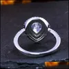 Обручальные кольца размер 6-10 обручальные кольца для женщин 925 Stearling Sier Drop Water White Cz Diamond Gemstoneswomen Свадебное свадебное кольцо DHWBT