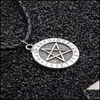 Pendant Necklaces Pentagram Necklace Religious Supernatural Statement Jewish Shield Star Of David Jewelry Best Friends Charm Yydhhome Dh5Lg