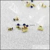 Outras jóias de jóias de jóias de 50pcs/lotes de piercing invisível titânio âncora top gems superfícies de cabeça micro 161c3 entrega de gota dhnli