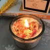 Kaarsen romantische natuurlijke rozenblaadjes geurende kaarsen 30g soja was voor huisdecor stress relief bad cadeau voor kerstfeest geboorteda7743393