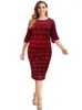 Plus Größe Kleider 3XL 4XL Kleidung Für frauen Kleidung Elegante Aushöhlen Büro Dame Midi Kleid Große Übergroße Party kleider