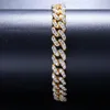 Bangle UWIN 9mm Iced Out Cuban Link Bracelet Zircon Hip Hop Fashion Punk Chain Bling Charms Jewelry 220831