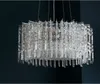 Modern Crystal Chandelier f￶r vardagsrum lyxigt matsal krom runda h￤ngande ljus fixtur hem dekor sovrum led lampa