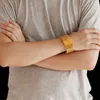 Armreif Kalen Edelstahl Gliederkette Armbänder Hochglanzpoliert Dubai Gold Mesh Armbänder Männer Coole Schmuck Accessoires Geschenke 220831
