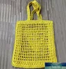 Sac de paille de créateur de luxe Lady grand vin de noix de coco de coco