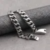 Bangle Heavy Metal Krachtige 31 mm brede dikke stoepelketen man Bracelet Men Massieve roestvrijstalen heren op hand sieraden armbanden Bangle 220831