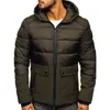 Men's Jackets Men Autumn And Winter Patchwork Long Sleeve Hooded Zipper Solid Warm L220830