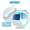 Oxygen Facial Sprayer Skin Scrubber Hydra Dermabrasion Bipolar Rf Camera Face Scanner Beauty Skin Management System Smart Ice Blue