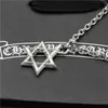 Collar de collar de marca cromes diseñador colgante plateado antiguo seis estrellas puntiagudas de moda de moda para hombres carta chade suéter de corazón accesorios de joyería de lujo