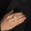 Anelli ad anello solitario anelli di nozze 14k in oro giallo df VVS1 radaint eccellente taglio 120 1216mm banda per uomo festa 220829
