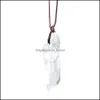 Pendant Necklaces Irregar Natural Healing White Jade Crystal Pendant Necklace For Women Gift Jewelry Drop Delivery 2021 N Dhseller2010 Dhrbu