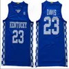 Kentucky Wildcats Jersey 14 Tyler Herro 3 Tyrese Maxey 23 Davis DeMarcus College Basketball costurará camisas de homens