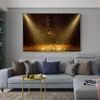 Nordic Golden Sunset with Black Canvas Painting Poster e stampe Immagini di arte della parete scandinava per soggiorno Cuadros decor