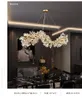 Lustres em espiral de cobre 100% lustres de neve romântico pingente de floco de neve Light Light American Art De Design Hanging Lâmpada Luxo Europeu Droplight D120CM