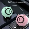 Taşınabilir Hoparlörler Bluetooth Hoparlör Karikatür Piggy Surround stereo Ses Mini Taşınabilir Kablosuz Hoparlör Kutusu Dayanıklı Hafif Cep Telefonu T220831