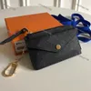 Plånbok M69431 korthållare kvinnor äkta läder rekto verso plånbok mini zippy arrangör plånbok mynt myntväska bälte charm