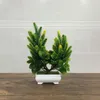 Flores decorativas Ornamentos Simulação Cão de Cão de Cão de Bonsai Plantas Verdes de Plástico Artificial Pequeno Passo para o Home Office Garden