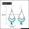 Dangle Chandelier 1 Couleur Nouvelle Mode Bohême Tibet Sier Goutte D'eau Turquoise Dangle Boucles D'oreilles Conception De Bijoux C3 Livrer Dhseller2010 Dhrlm