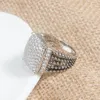 Bandringe Kabelring Diamant und Männer Luxus Punk Zirkon Party Mode Ring für Frauen7535852