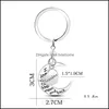 Nyckelringar Fashion Nyckelh￥llare Graverad brev Pendant Keychains Moon Keyrings Charm Jewelry Gift C3 Drop Delivery 2021 Tillbeh￶r BDE DH5FL