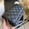 High Quality Shoulder Bags Luxury Handbag Brand Plain Caviar Women Designer Leather Simple Small Qquare Mobile Phone