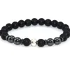 Socchi di moda Stone naturale 8mm Punk Multicolore Agata Chakra Reiki Buddha Yoga Bracciale elastico Banghi Donne S34yh