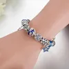 Charm-Armbänder Annapaer Verkauf von blauen Sternperlen für Schmuckherstellung Armband Fit Catena Mode Geschenk Frauen DIY B17123