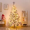 زينة عيد الميلاد بيضاء PVC شجرة الاصطناعية 2023 مهرجان الديكور مشاهد ديكور للمنزل الحفلات أطفال هدية LED DOOR WALL