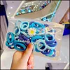 Hair Rubber Bands 50Pcs/Bag Children Cute Candy Cartoon Solid Elastic Hair Bands Girls Lovely Srunchies Rubber Kid Acces Dhseller2010 Dhycd