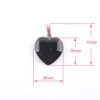 Natural Stone Necklace Jewelry Sets For Woman Black Agates Heart Pendant Earrings Bridal Wedding Set O9494