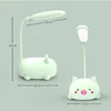ナイトライト USB 充電漫画かわいいペットクマ豚猫犬 LED テーブルライト子供の目の保護ウォームホワイトデスクランプノベルティ照明