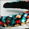 Bandeaux Nouveau design baroque Éponge et bandeau Veet Fl décoré MTI Type Colorf Gros cristaux artificiels Beautif Hair Band 854 Q2 D Dhalm