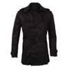 Men's Jackets Autumn Trenchcoat Double Breasted Outerwear Casual Windbreaker L220830