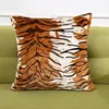 Hot Leopardenmuster Quadratischer Kissenbezug Pillowslip Plüschmuster Kissenbezug Kreis 43x43cm