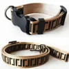 Collars FF Luxury Dog Leashes Set Designer Dog Leash Seat Belts Pet Collar and Pets Chain with for Small Medium Large Dogs Cat Chihuahua