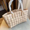 Capacity Totes Large Woven Tote Bag Women Shopping Handbag Shoulder Leather Designer Brand Female Bucket with Zipper Pouch 22012314 2023