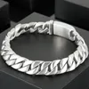 Brangle Brossed 316L Bracelet pour hommes en acier inoxydable Bracelet Man 12 mm Chaîne de liaison Bracelets à la main 679 "Accessoires de bijoux 220831