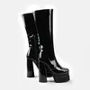 Fashion Knee High Boots Designer Horse Boot Snow Women 12cm Super High-heel Women's Leather 2022 Zipper Lexury Shoes