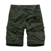 Men's Shorts Military Men's Cotton Work Pants Outdoor Summer Cargo Short Casual Straight Zipper Men Clothing Tactical