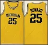 Masculino de basquete Michigan Wolverines #25 Jace Howard Retro Basketball Limited Jersey