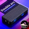 Colorido à prova de vento USB Carregamento Cíclico ARC Isqueiro Portátil Design Inovador Interruptor de Luz LED para Erva Cigarro Tabaco Fumar Titular DHL Grátis